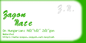 zagon mate business card